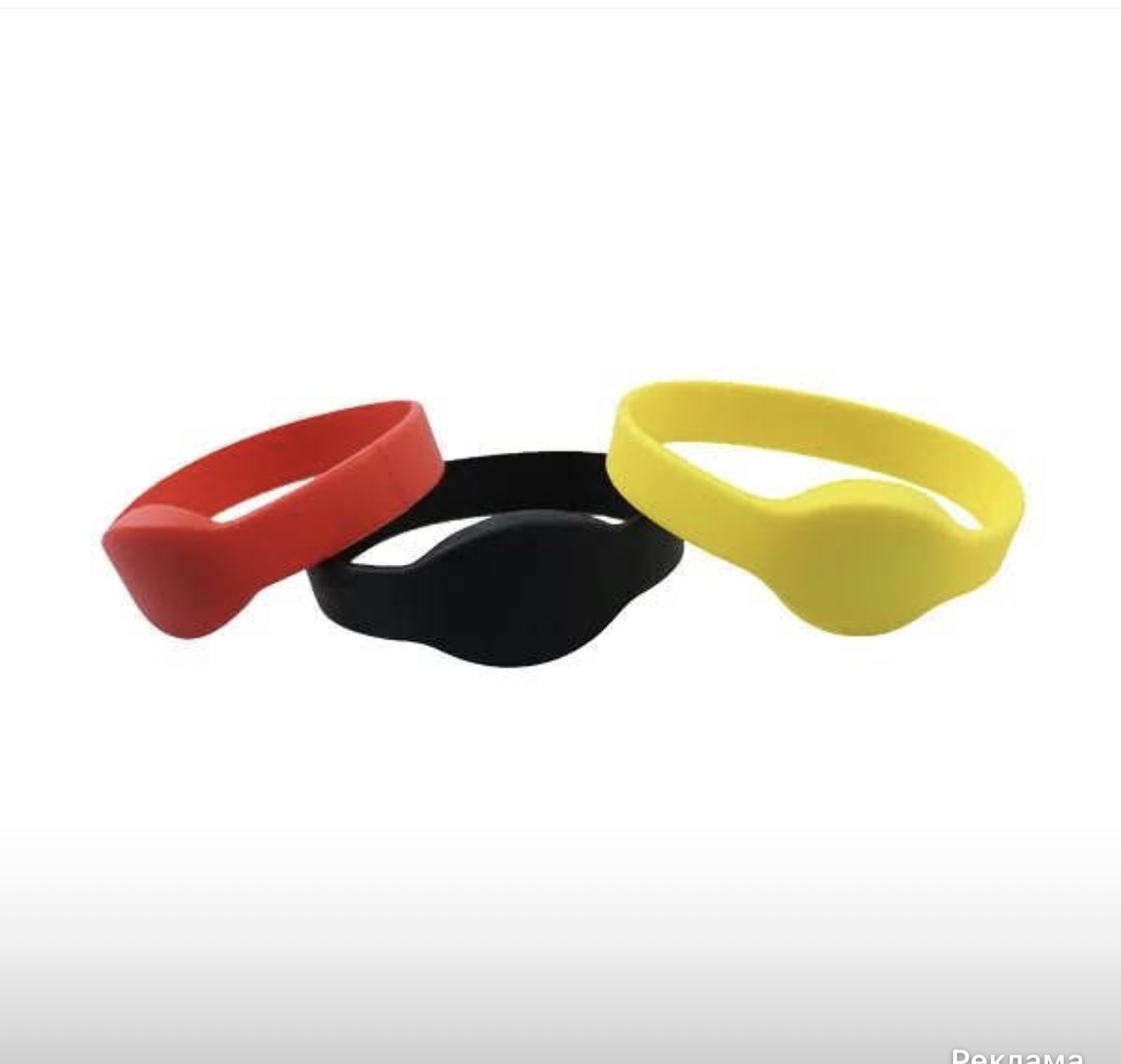 Waterproof RFID silicone wristband made of ABS and PVC for access control, 0–10 cm reading distance, over 100000 read/write cycles, data retention over 10 years